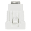Schneider Telephone Outlet, Miluz E, 6 Pin, 4 Wire, mechanism with shutter, white  - M3TB1_RJ4M
