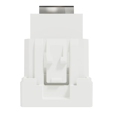 Schneider Telephone Outlet, Miluz E, 6 Pin, 4 Wire, mechanism with shutter, white  - M3TB1_RJ4M