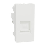 Schneider Data Socket, Miluz E, mechanism, CAT6, with shutter, white - M3TB1-RJ6M
