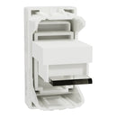 Schneider Data Socket, Miluz E, mechanism, CAT6, with shutter, white - M3TB1_RJ6M