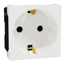 Schneider German Socket outlet, Miluz E, 16A, 250V, 2 Pin with earth, 2 Module, White - M3TB426_GR