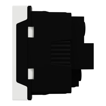 Schneider German Socket outlet, Miluz E, 16A, 250V, 2 Pin with earth, 2 Module, White - M3TB426_GR