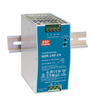 Mean Well 220 V AC Din Rail Power Supply - single output 24 V DC , 10 A , Model. NDR-240-24