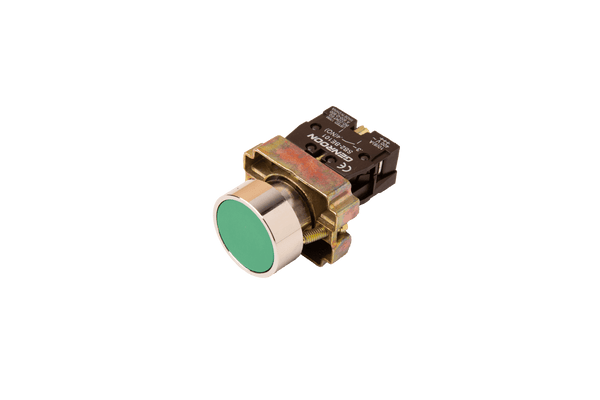 Flush Push Button Switch green N/O  Diameter 22 mm-SB2-BA31