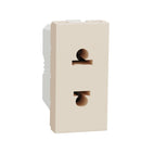 Schneider New Unica Euro-American Socket Outlet, 2Poles, 1 Module, Beige - NU302044