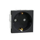 Schneider New Unica German Schuko Socket-Outlet with Shutter, 2P + E, 16A, Anthracite - NU303754