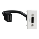 شنايدر بريزة صوت/فيديو New Unica، منفذ HDMI، مُوصّل مسبقًا، وحدة واحدة، أبيض - NU343018