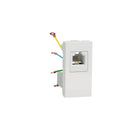 Schneider New Unica Telephone Socket, RJ12 - White - NU349118