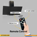 Kitchenand Black Glass Turkish Built-in Hood, 90 cm-HG-K90B650RC