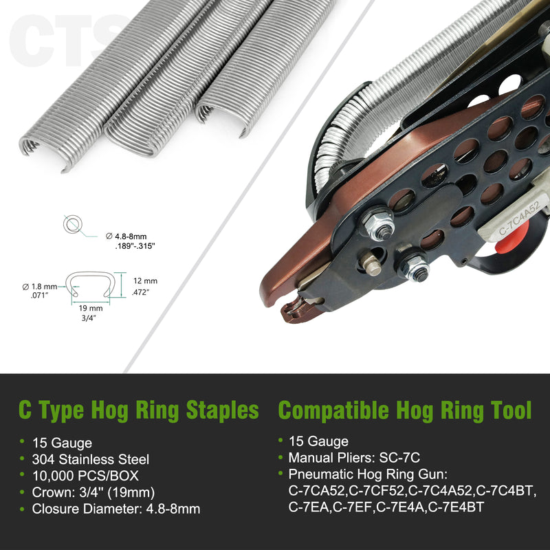 Industrial C-shaped pin stapler-N-CRING