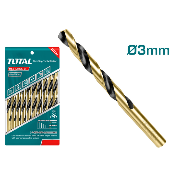 Total tools HSS drill bit 3 mm - TAC100303