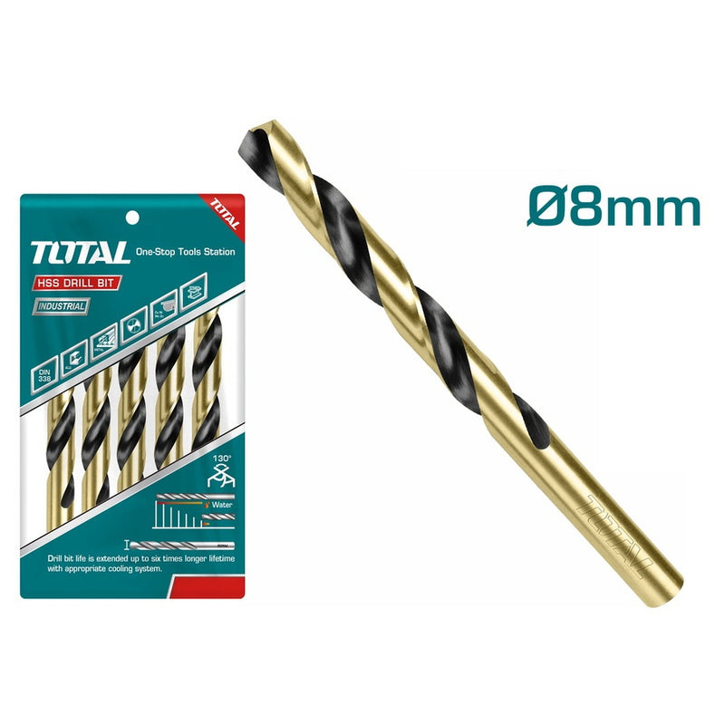 Total tools HSS drill bit 8 mm - TAC100803