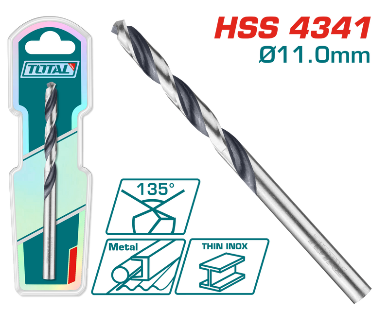 Total tools Industrial 4341 HSS drill bit 11 mm - TAC1201104