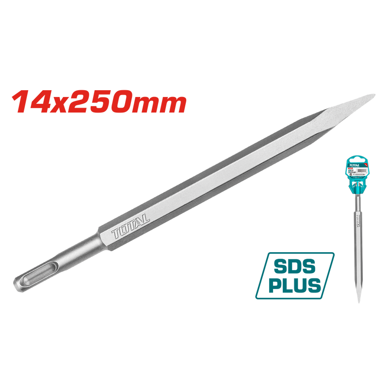 Total tools SDS plus pointed chisel 250 mm - TAC1511141