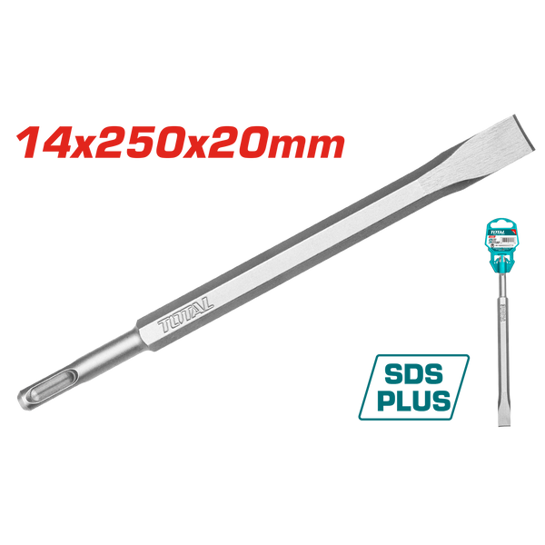 Total tools SDS plus flat  chisel  250 mm - TAC15121411