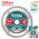 Total Tools Wood Circular Saw Blade 7.25" 60T 20 mm – TAC231413