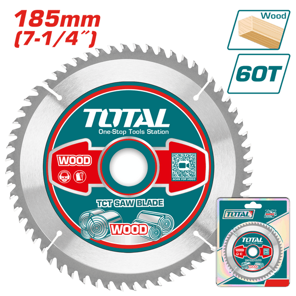Total Tools Wood Circular Saw Blade 7.25" 60T 20 mm – TAC231413
