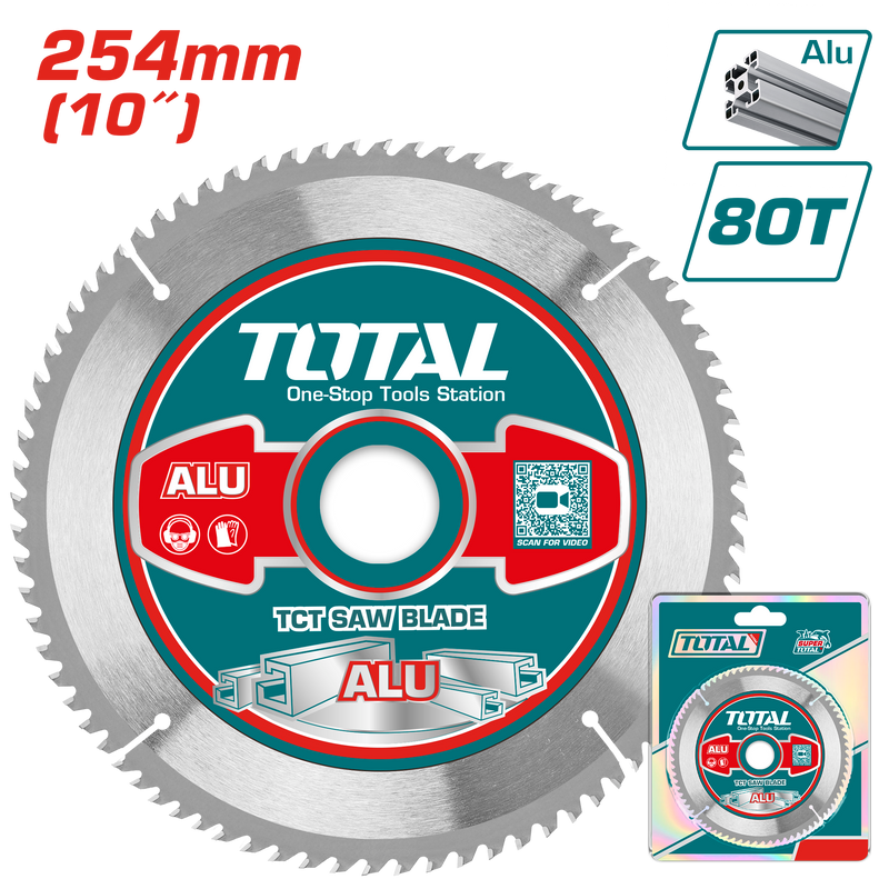 Total tools TCT saw blade for aluminum 10 inch  80T - TAC233728