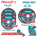 توتال تولز طقم حجر قطعيه و جلخ 3 بوصه 5 قطع - TAC303768  