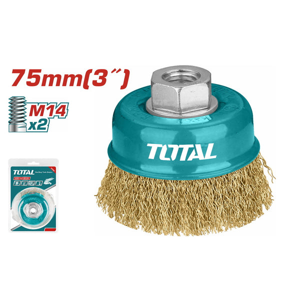 TOTAL TOOLS wire cup brush 75mm - TAC31031