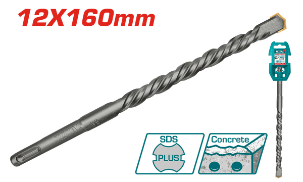 Total Tools PLUS Concrete Drill Bit 12 mm Length 160 mm – TAC311202