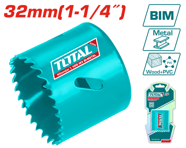 Total tools HSS bi-metal hole saw 32 mm  - TAC410321