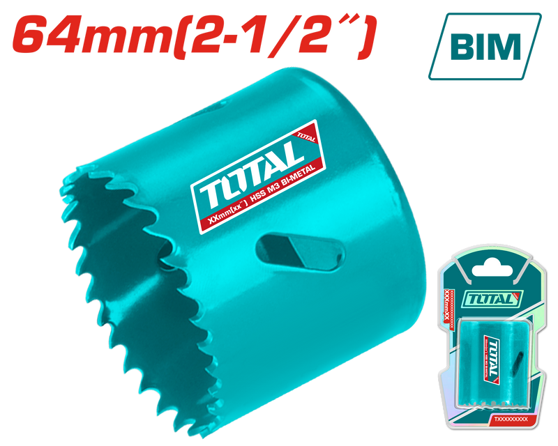 Total tools HSS bi-metal hole saw 64 mm - TAC410641