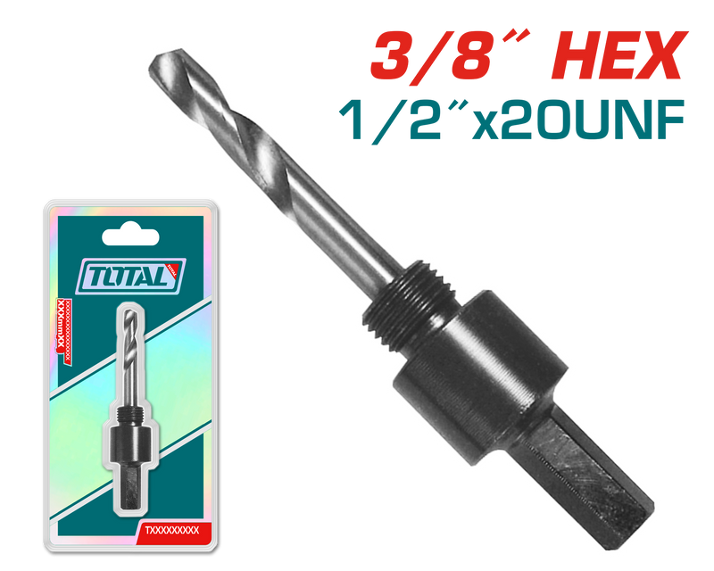 Total tools Arbor for hole saw 3/8 "  - 14 : 30 mm  - TAC4201