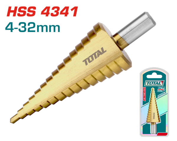 TAC43201 - توتال تولز بنطة هرمى مدرجة  مقاس 4-32 مم  تيتانيوم