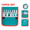 توتال تولز طقم بنط معلقة خشابى 13 قطعه من 6 : 38 مم - TACSD70131