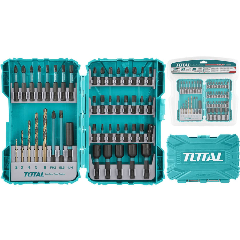 Total tools 45 Pcs  impact screwdriver + drill bit set - TACSDL24502