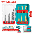 توتال تولز  طقم بنط شنيور  14 ق  (بنط حدادى +  بنط هرمى  + بنط تخويش ) - TACSDL61401 