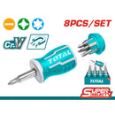 Total tools 8 IN 1  Stubby screwdriver set TACSDS0706