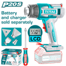 Total Tools 20V Cordless Digital Heat Gun 5.0Ah 30–550°C – without Battery and Charger – TBLI2003