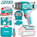 Total Tools 20V Cordless Digital Heat Gun 5.0Ah 30–550°C + Battery and Charger – TBLI20035