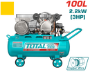 توتال تولز كمبروسر هواء سعة 100 لتر  موتور  ملفات نحاس 3 حصان 8 بار - TC2301006 