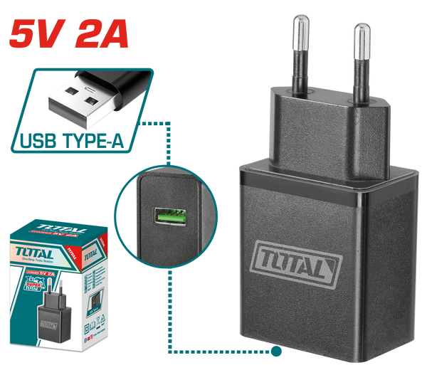 توتال تولز راس شاحن / ادابتور  (USB type-A ) مقاس 5 فولت 2 امبير - TCLI120502