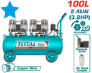 TCS2241008 - توتال تولز كمبروسر هواء طبي 100 لتر  3.2 حصان ملفات نحاس 