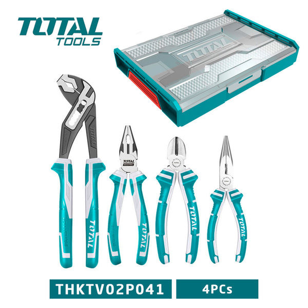 TOTAL TOOLS 4 Pcs pliers set THKTV02P041