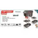 TOTAL TOOLS Drill pressInput power:350W/13mm - TDP133501