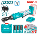 TDRLI2060152 - توتال تولز يد سيستيم بطارية 3/8 بوصه 65 نيوتن + بطاريه شاحن + 3 لقم
