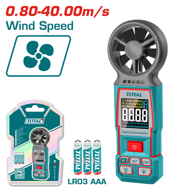 Total Tools Digital Anemometer 0.8–40 m/s – TETAN031