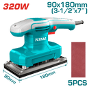 Total Tools 320W Finishing Sander 90×180mm + 5 Pcs Sandpapers – TF1301836