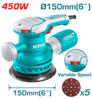 Total Tools 450W Random Orbital Sander 6" Variable Speed – TF2061506