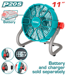Total Tools 20V Cordless Fan 11" – without Battery and Charger – TFALI2002