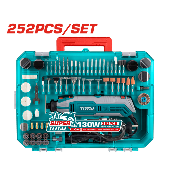 Total Tools Mini Grinder 130W with 252 Accessories – Model TG5133261