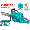 توتال تولز  منشار شجر بنزين 24 بوصه  62 سي سي سعه تنك بنزين 550 ملل - TG5602411