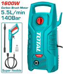 توتال تولز ماكينة غسيل ضغط عالى 1600 وات 140 بار TGT11336
