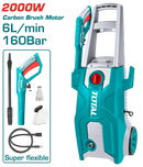 Total Tools 160 Bar 2000W High Pressure Washer with 5m Hose, Gun & Soap Bottle – TGT11376