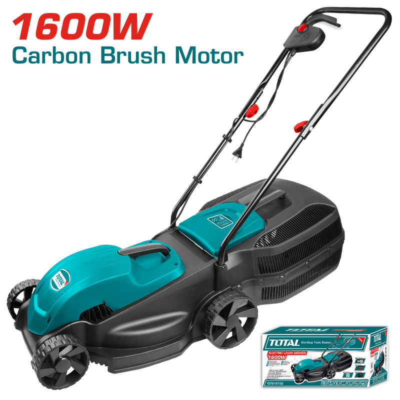 Total Tools Electric lawn mower 1600 W 38 cm Carbon brush motor -TGT616152